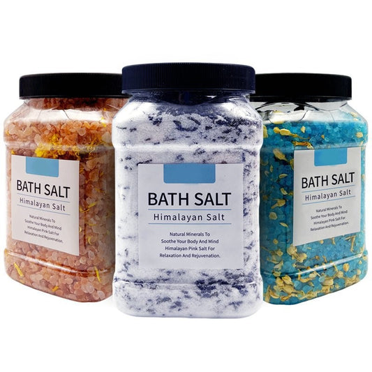 Large Bottled Fragrance Product with Himalayan Mineral Particles and Rose Petals