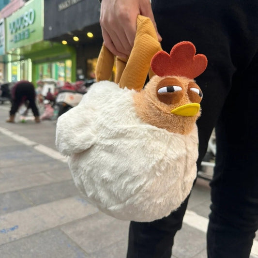 Adorable Chicken Shoulder Backpack Crossbody Plush Toy