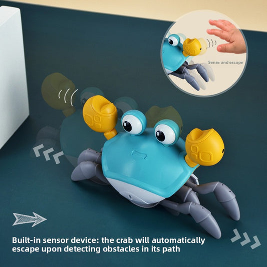 Kids Rechargeable Inductive Glowing Music Crab Escape Toy