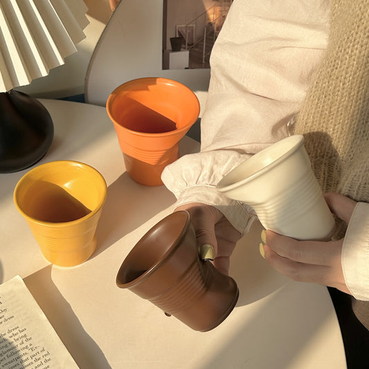 Dopamine Color Series Coffee Cup High-Value Ceramic Drinking Cup Breakfast Cup Milk Cup Home Office Tea Cup