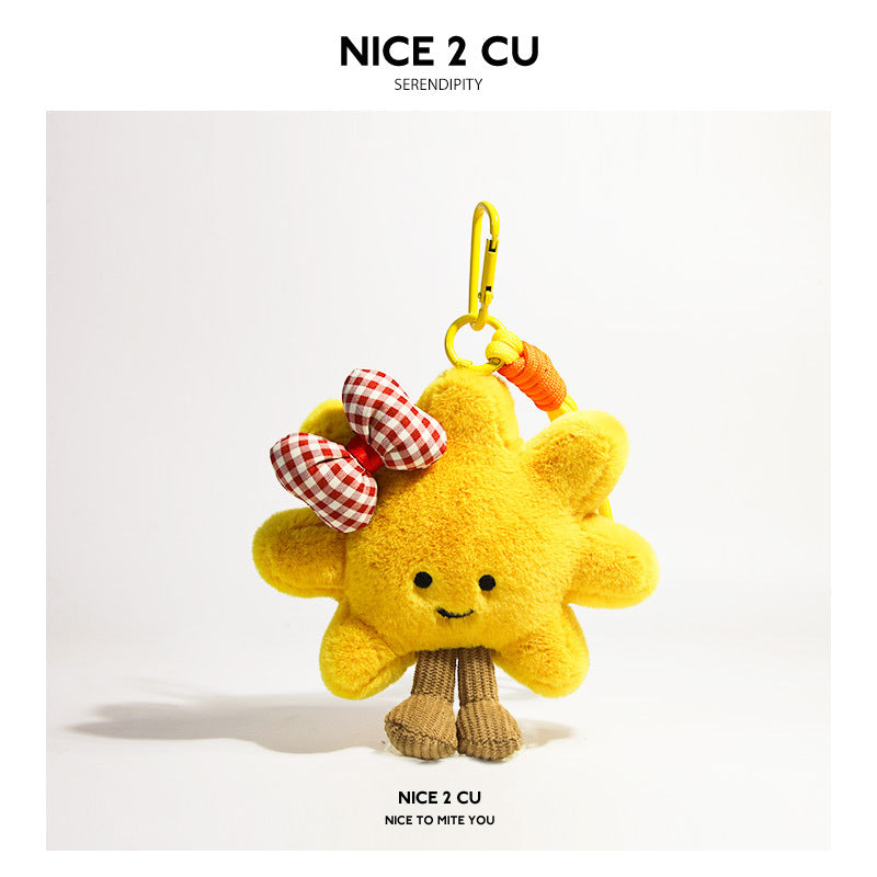 Super Cute Sunflower Backpack Plush Doll Pendant