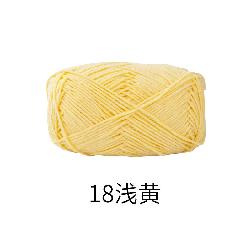 Snow Fairy Cute Doll No. 2 4-Ply Combed Cotton Milk Handmade Crochet DIY Knitting Kit Doll Yarn Ball