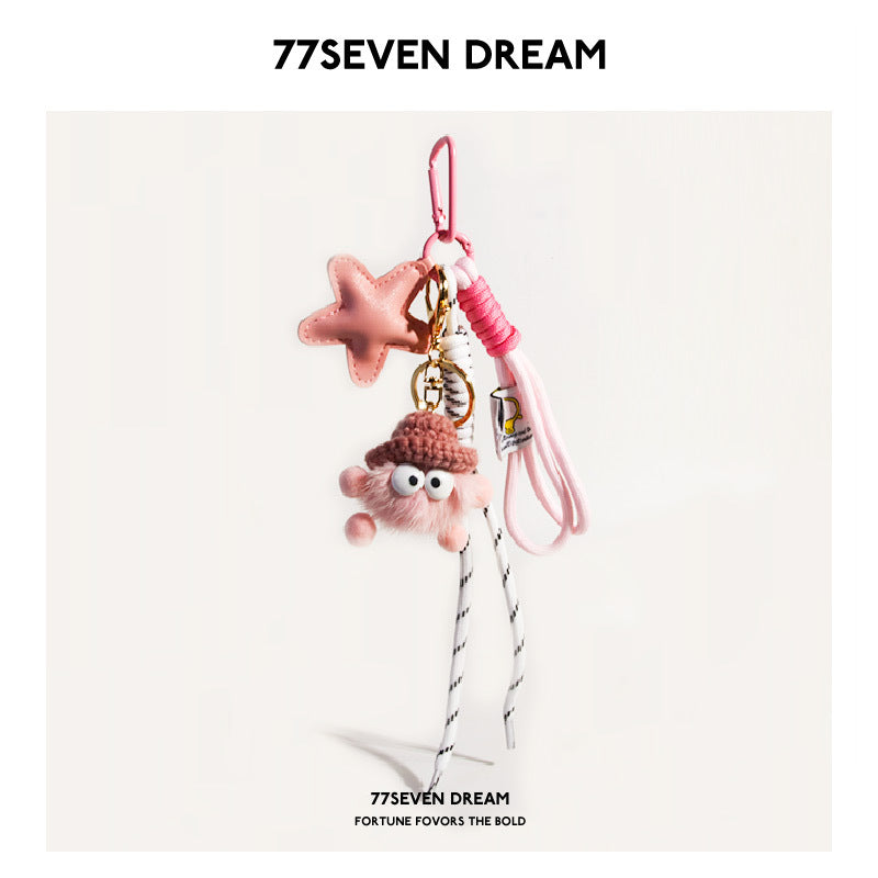 Melard Wind Star miu Bag Charm ins Cute Girl Bag Accessories Keychain Lanyard Hanging Ornament Gift