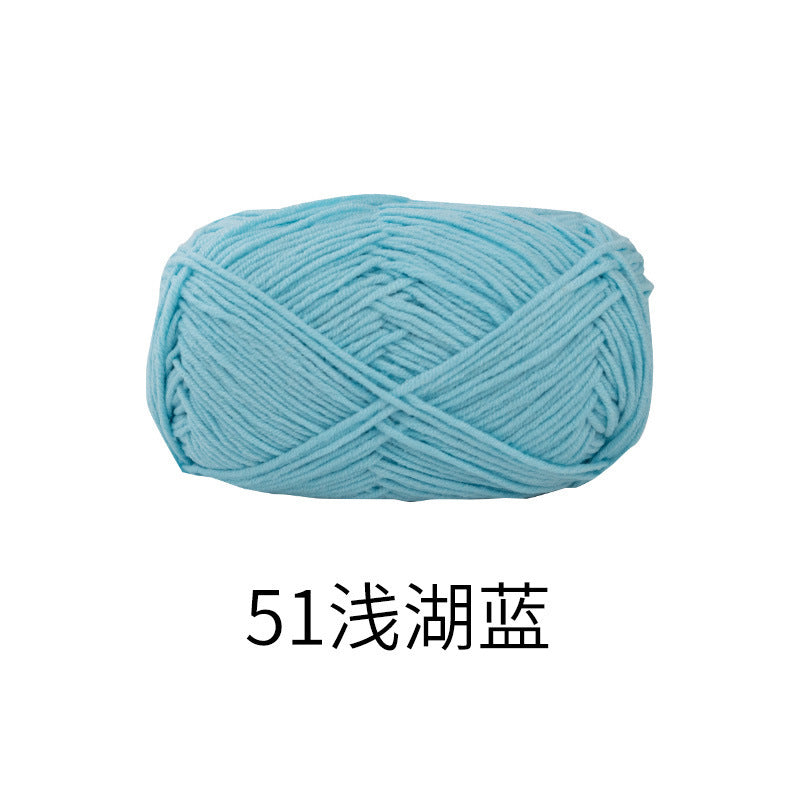 Snow Fairy Cute Doll No. 2 4-Ply Combed Cotton Milk Handmade Crochet DIY Knitting Kit Doll Yarn Ball