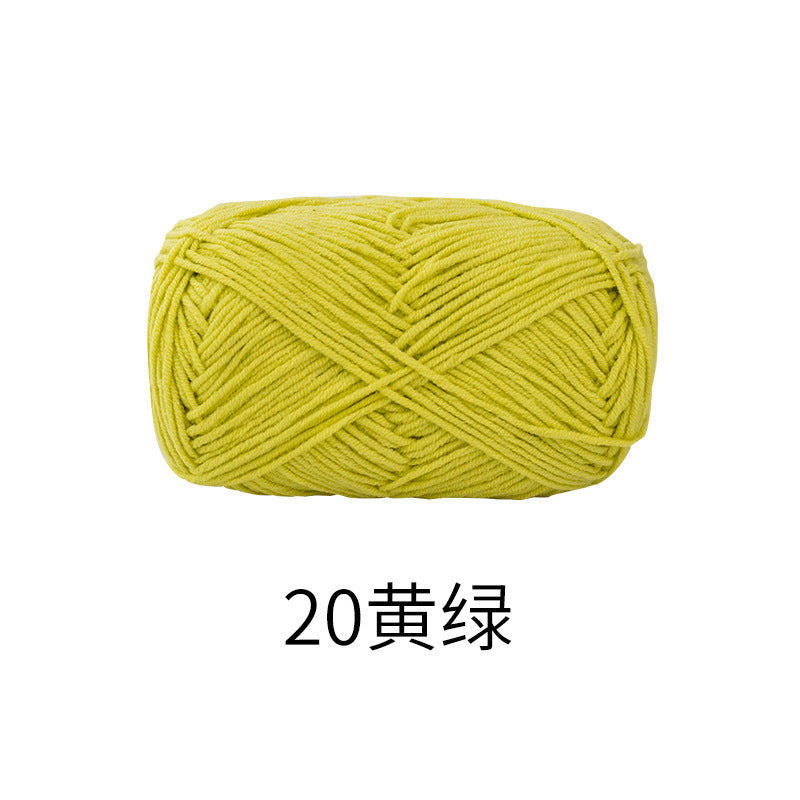 Snow Fairy Cute Doll No. 2 4-Ply Combed Cotton Milk Handmade Crochet DIY Knitting Kit Doll Yarn Ball