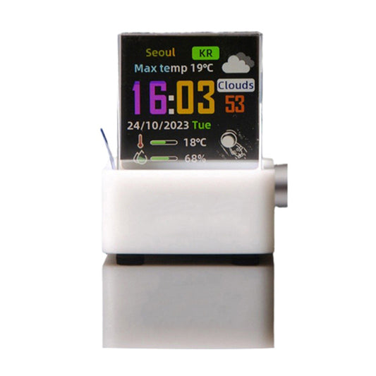 Mini Transparent WiFi Trendy Weather Clock Creative Gift Desktop Ornament Display