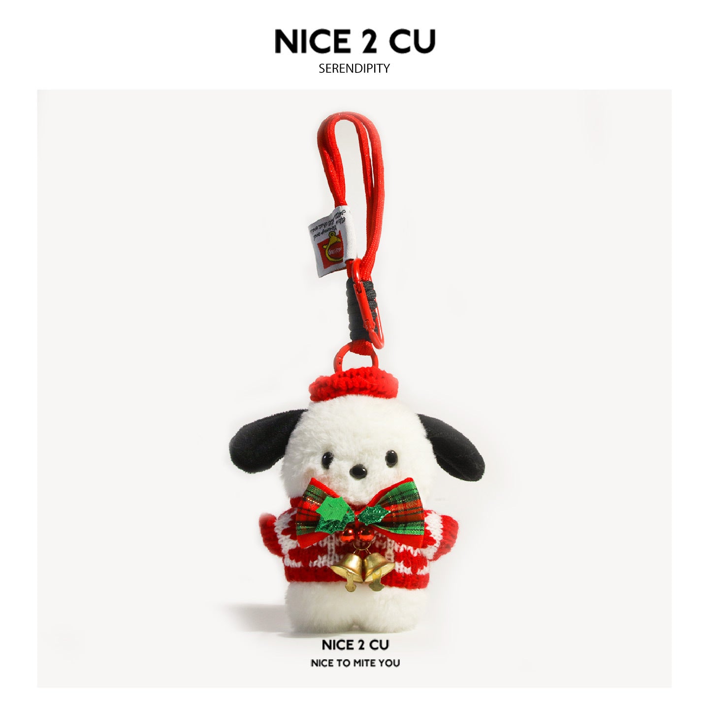 Christmas Cute Pacha Backpack Pendant Bib Plush Doll diy Keychain Doll Bag Couple Gift