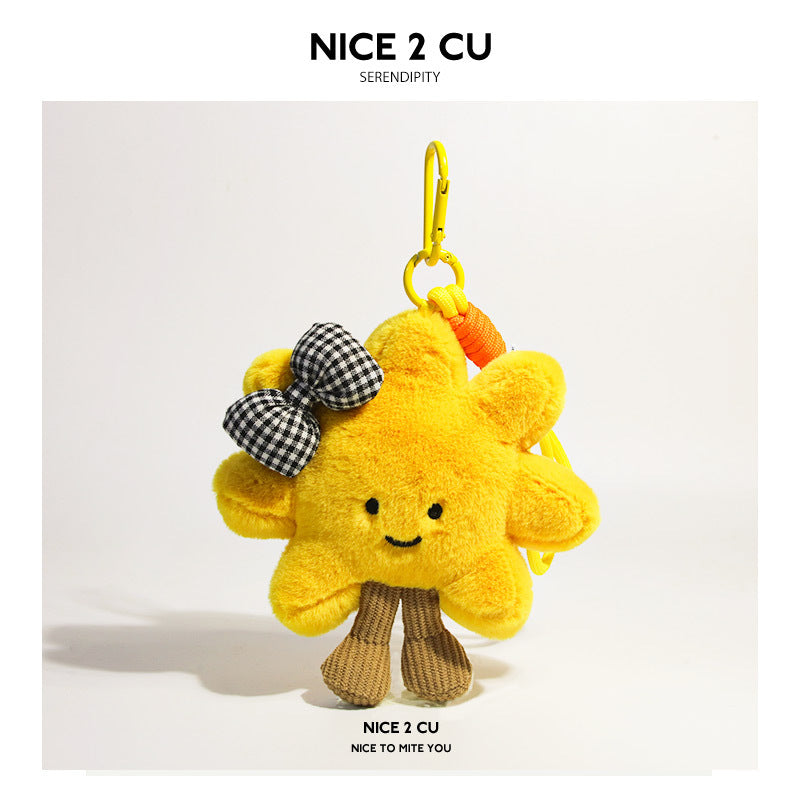 Super Cute Sunflower Backpack Plush Doll Pendant