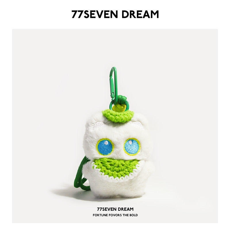 Squeaky Little Black Cat Super Cute Cartoon Plush Backpack Pendant Dopamine Bib Hanging Decoration Keychain Trendy Couple