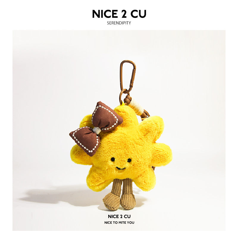 Super Cute Sunflower Backpack Plush Doll Pendant