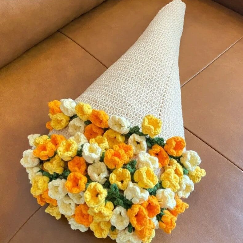 Rose Bouquet Blanket Hand-Knitted DIY Kit Yarn Ball Crochet Flower Blanket Crochet Lily of the Valley