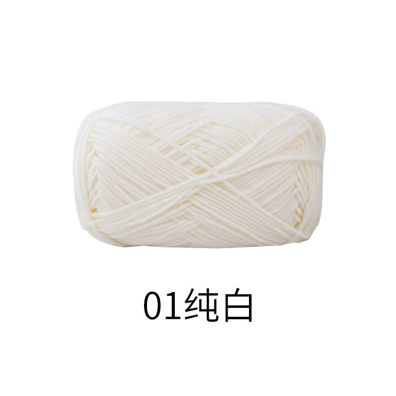 Snow Fairy Cute Doll No. 2 4-Ply Combed Cotton Milk Handmade Crochet DIY Knitting Kit Doll Yarn Ball