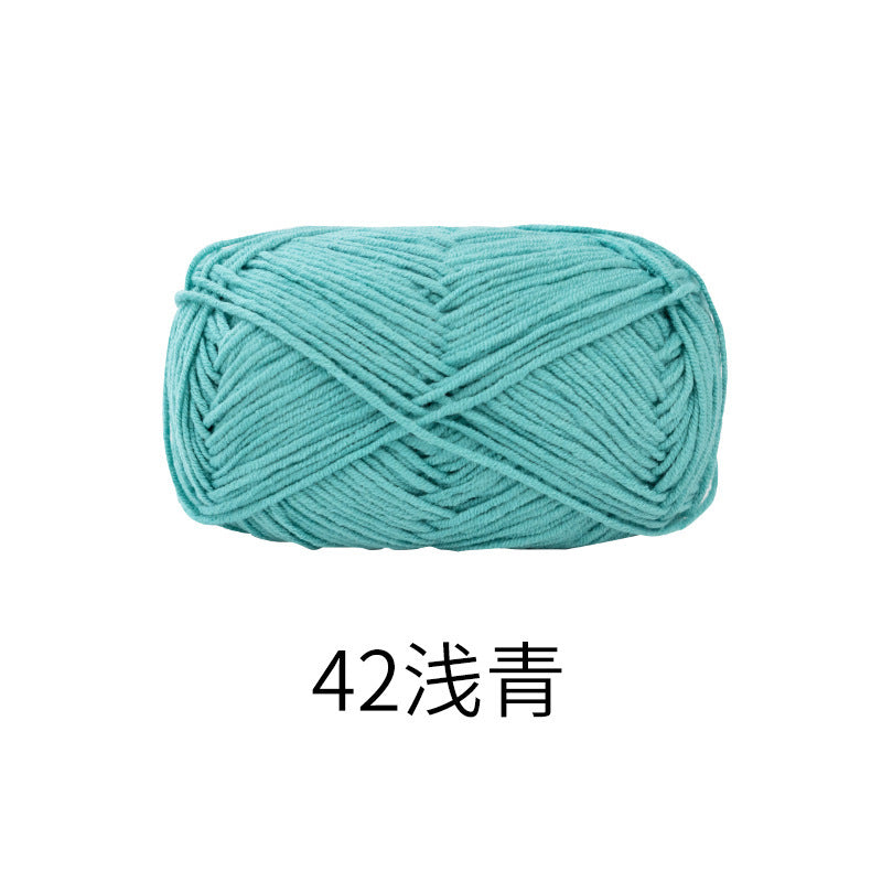 Snow Fairy Cute Doll No. 2 4-Ply Combed Cotton Milk Handmade Crochet DIY Knitting Kit Doll Yarn Ball