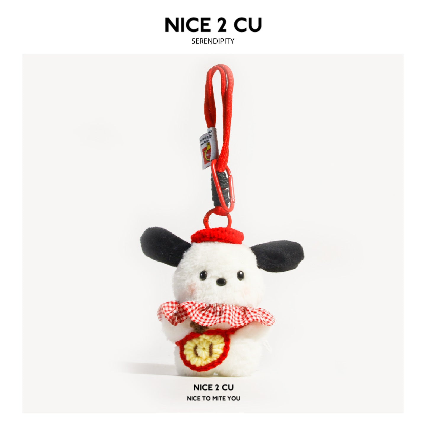 Christmas Cute Pacha Backpack Pendant Bib Plush Doll diy Keychain Doll Bag Couple Gift