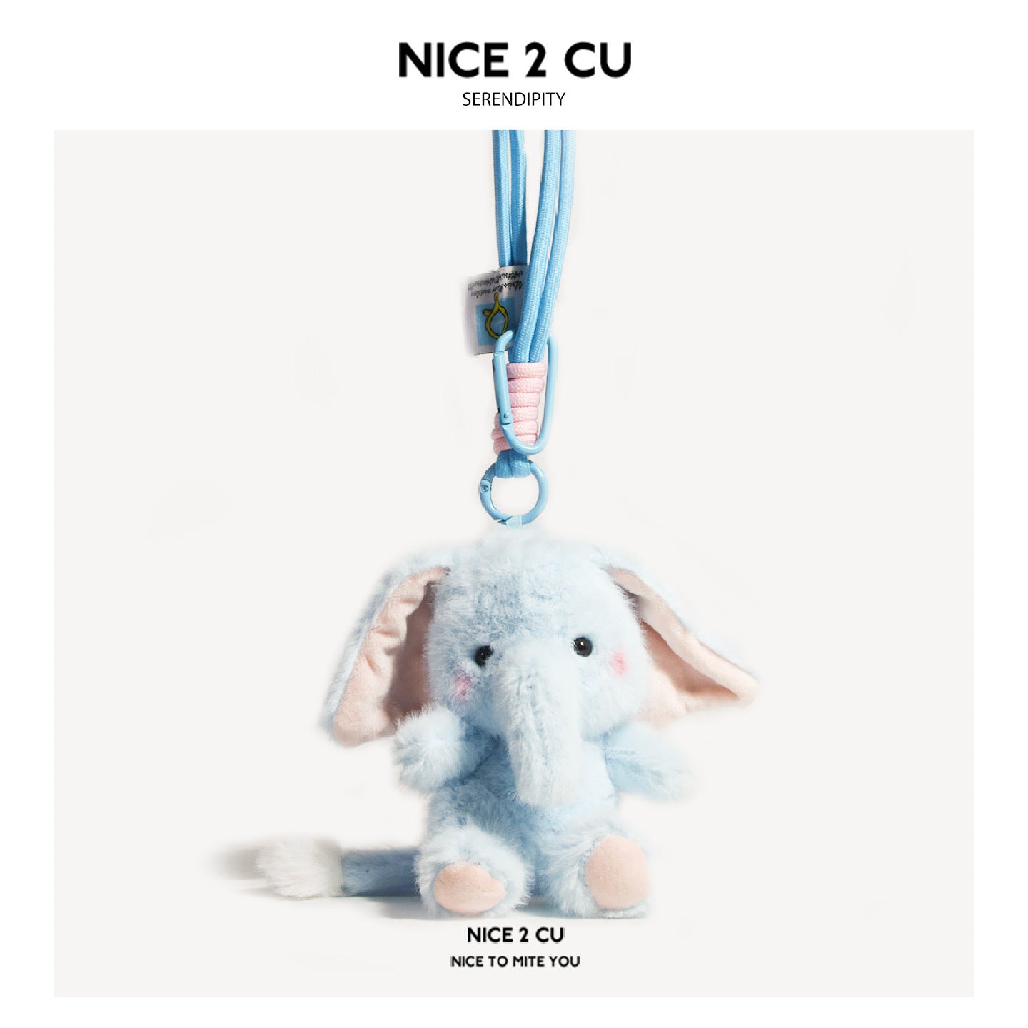New Cartoon Fun Elephant Plush Toy Keychain Companion Doll Learning Partner Backpack Pendant Small Ornament