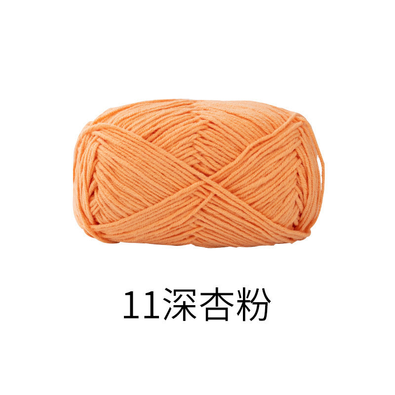 Snow Fairy Cute Doll No. 2 4-Ply Combed Cotton Milk Handmade Crochet DIY Knitting Kit Doll Yarn Ball