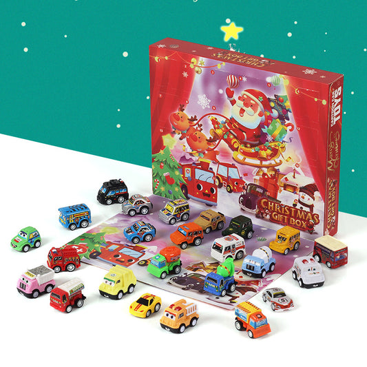Christmas Countdown Surprise Blind Box with Inertia Toy Cars