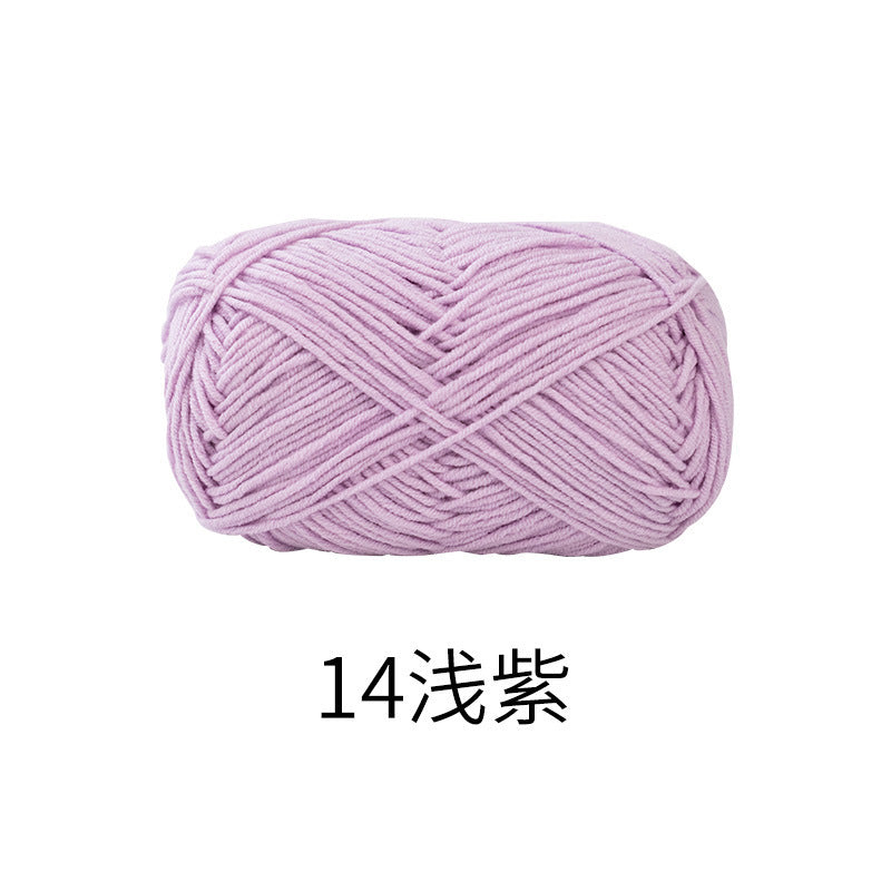 Snow Fairy Cute Doll No. 2 4-Ply Combed Cotton Milk Handmade Crochet DIY Knitting Kit Doll Yarn Ball