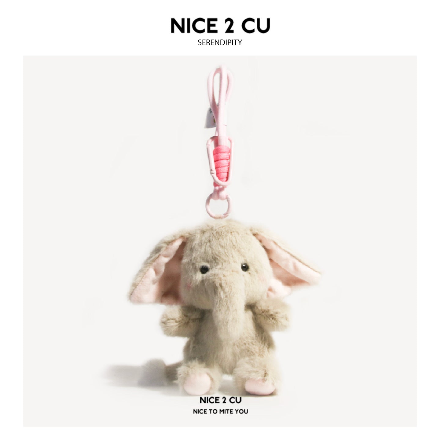 New Cartoon Fun Elephant Plush Toy Keychain Companion Doll Learning Partner Backpack Pendant Small Ornament