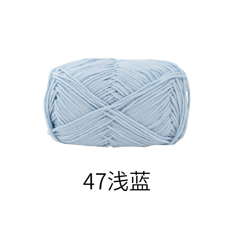 Snow Fairy Cute Doll No. 2 4-Ply Combed Cotton Milk Handmade Crochet DIY Knitting Kit Doll Yarn Ball