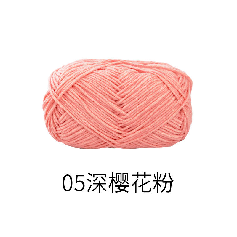 Snow Fairy Cute Doll No. 2 4-Ply Combed Cotton Milk Handmade Crochet DIY Knitting Kit Doll Yarn Ball