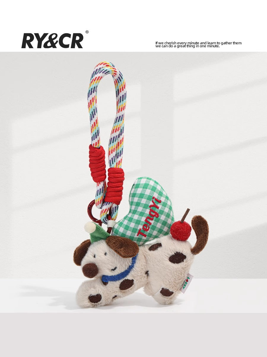 Cute Puppy ins Pendant Plush Doll Couple Backpack Cartoon Doll Bag Pendant Keychain Gift