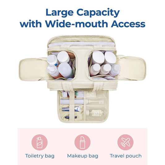 Large Capacity Cosmetic Bag Convenient for Travel Handheld Toiletry Pack