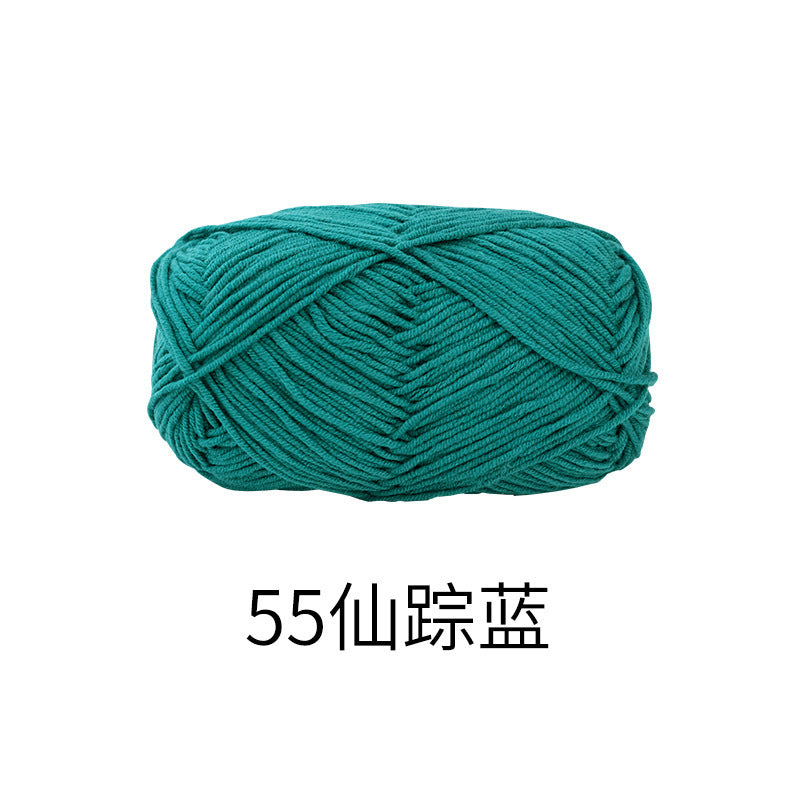 Snow Fairy Cute Doll No. 2 4-Ply Combed Cotton Milk Handmade Crochet DIY Knitting Kit Doll Yarn Ball