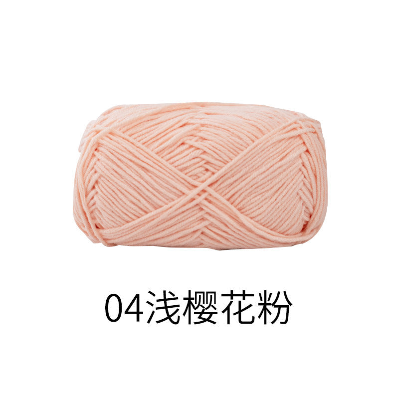 Snow Fairy Cute Doll No. 2 4-Ply Combed Cotton Milk Handmade Crochet DIY Knitting Kit Doll Yarn Ball