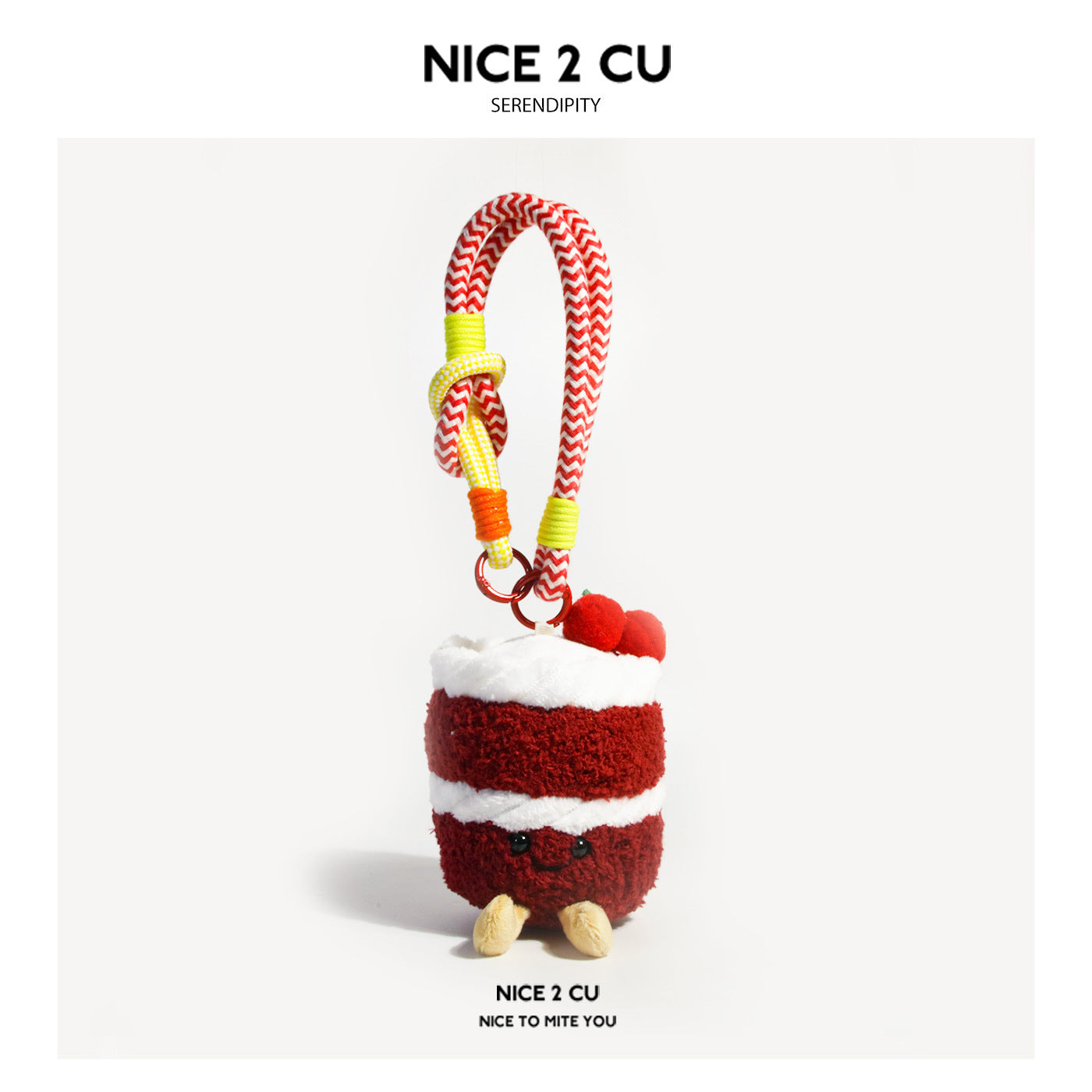 Cute Matcha Cake Plush Doll Dessert Backpack Pendant Toy Backpack Decoration Gift for Couples Birthday Present