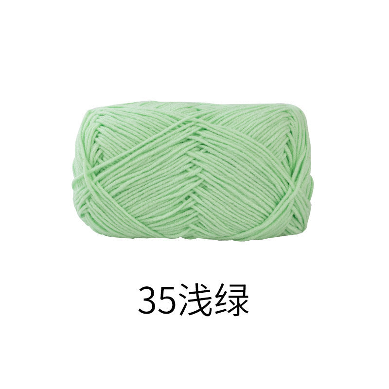 Snow Fairy Cute Doll No. 2 4-Ply Combed Cotton Milk Handmade Crochet DIY Knitting Kit Doll Yarn Ball