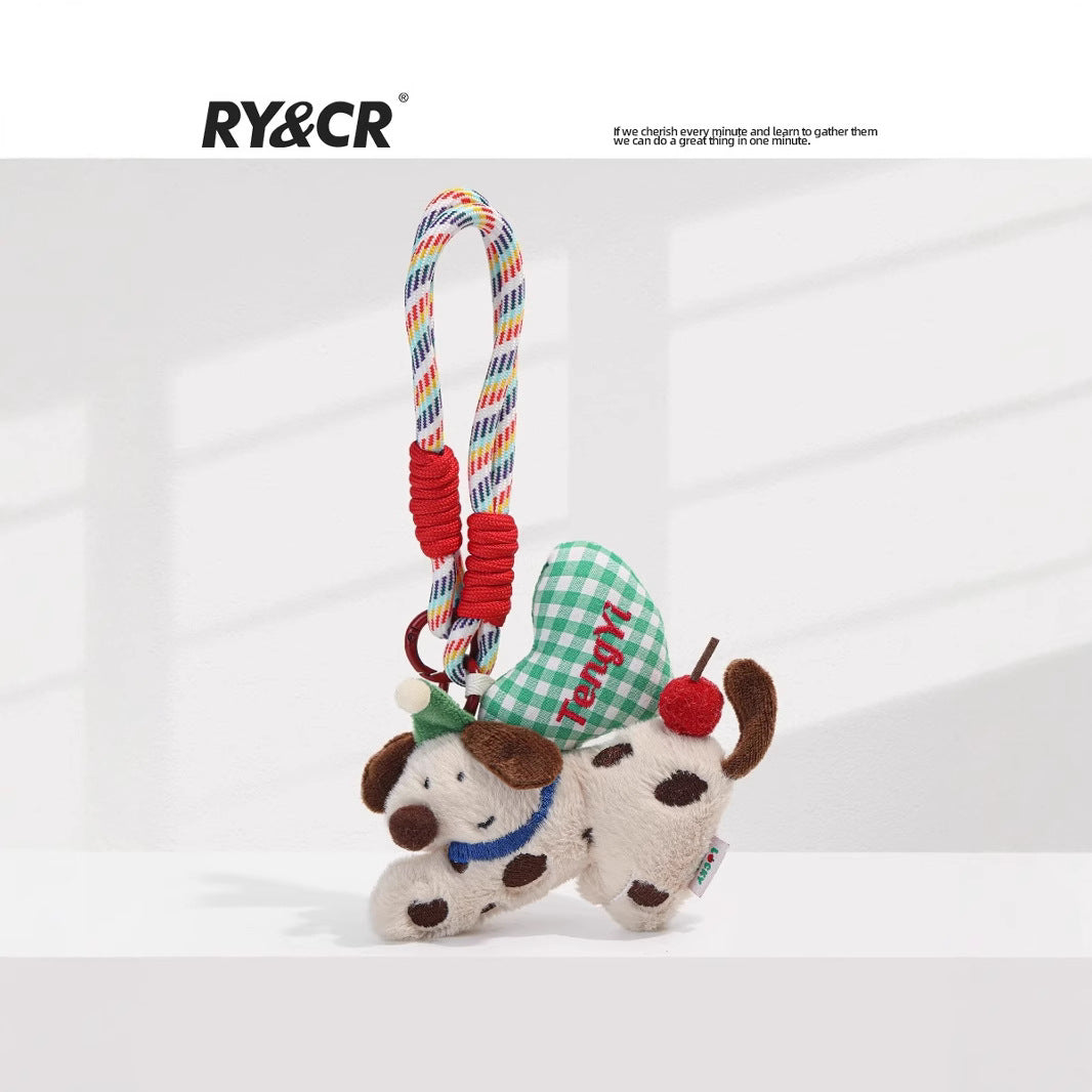 Cute Puppy ins Pendant Plush Doll Couple Backpack Cartoon Doll Bag Pendant Keychain Gift