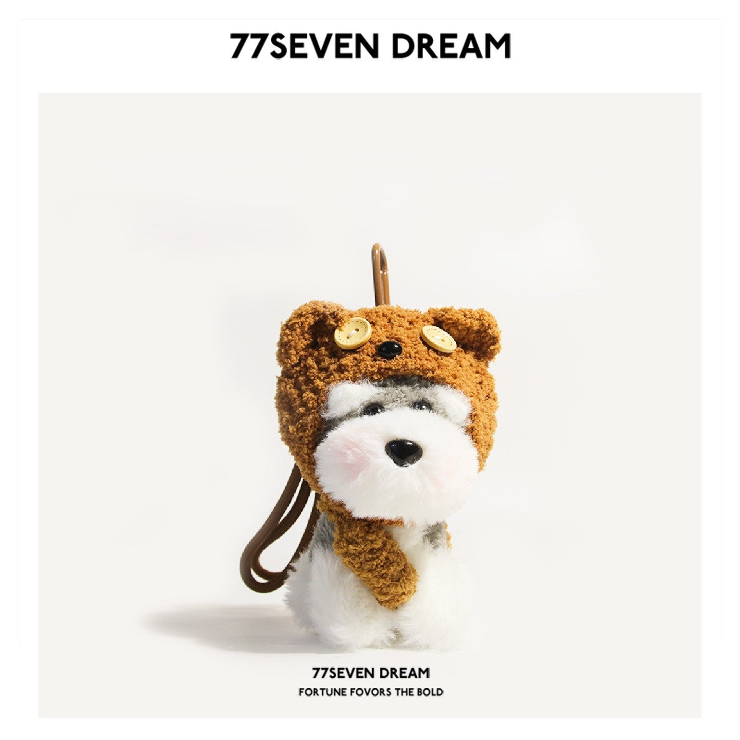 Cute Original Plush Puppy Schnauzer Doll Bag Pendant Keychain Accessory Best Friend Gift Couple