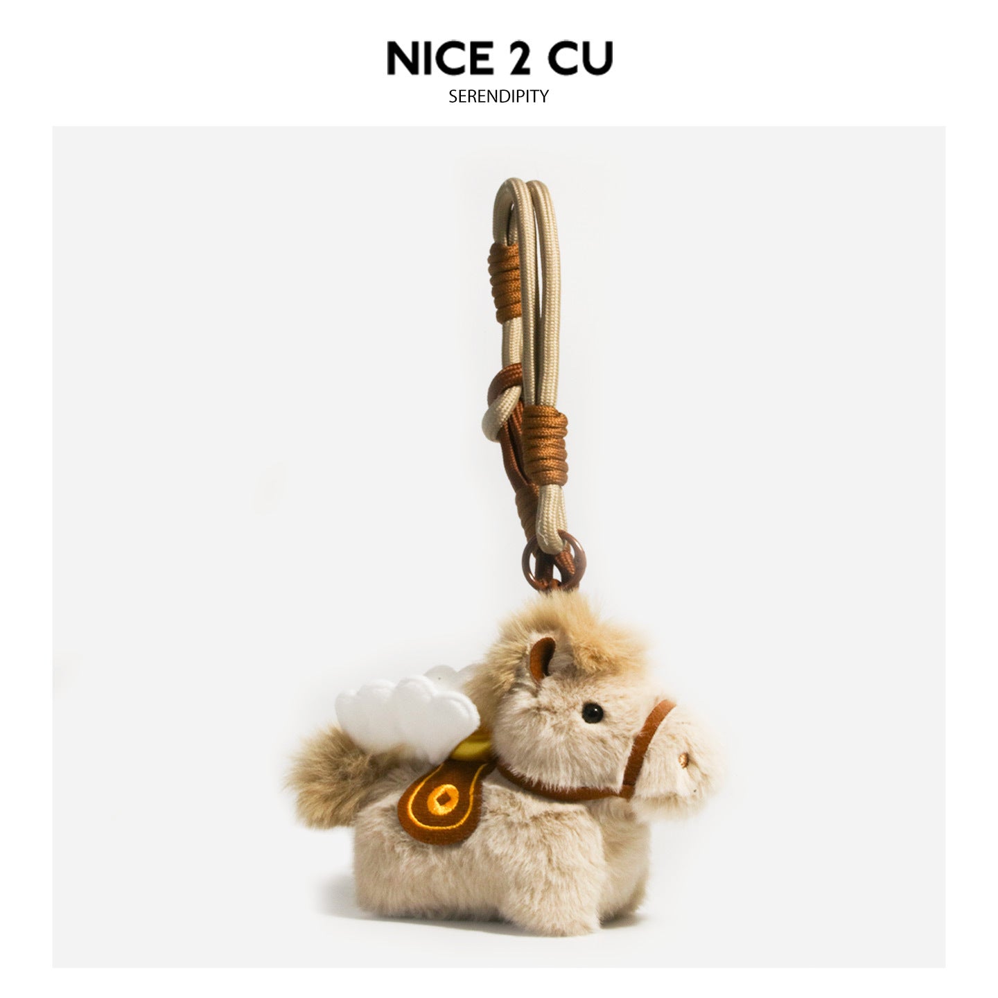 Flying Yuanbao Little Horse Backpack Pendant Flying Yellow Prosperity Plush Doll Car Keychain Hanging Ornament Cute Gift