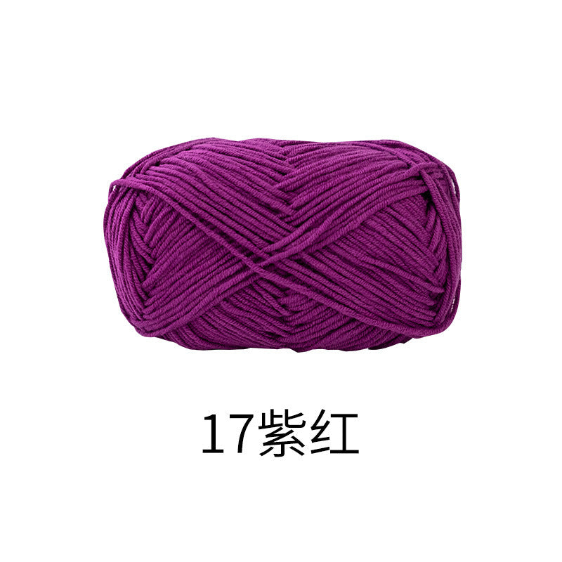 Snow Fairy Cute Doll No. 2 4-Ply Combed Cotton Milk Handmade Crochet DIY Knitting Kit Doll Yarn Ball