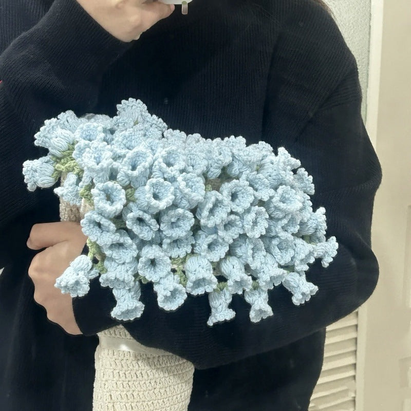 Rose Bouquet Blanket Hand-Knitted DIY Kit Yarn Ball Crochet Flower Blanket Crochet Lily of the Valley