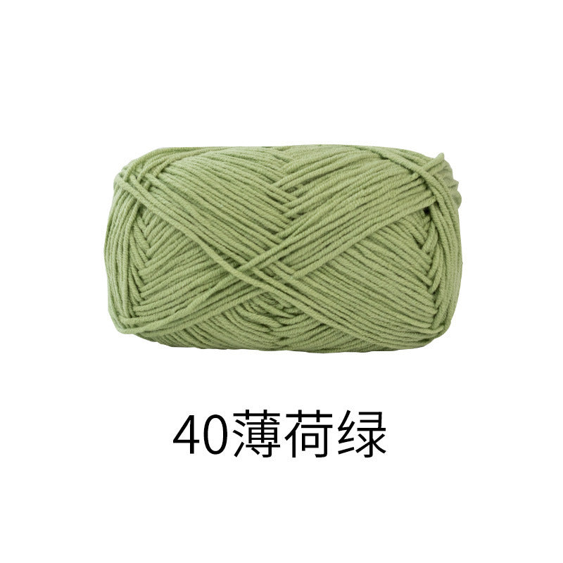 Snow Fairy Cute Doll No. 2 4-Ply Combed Cotton Milk Handmade Crochet DIY Knitting Kit Doll Yarn Ball