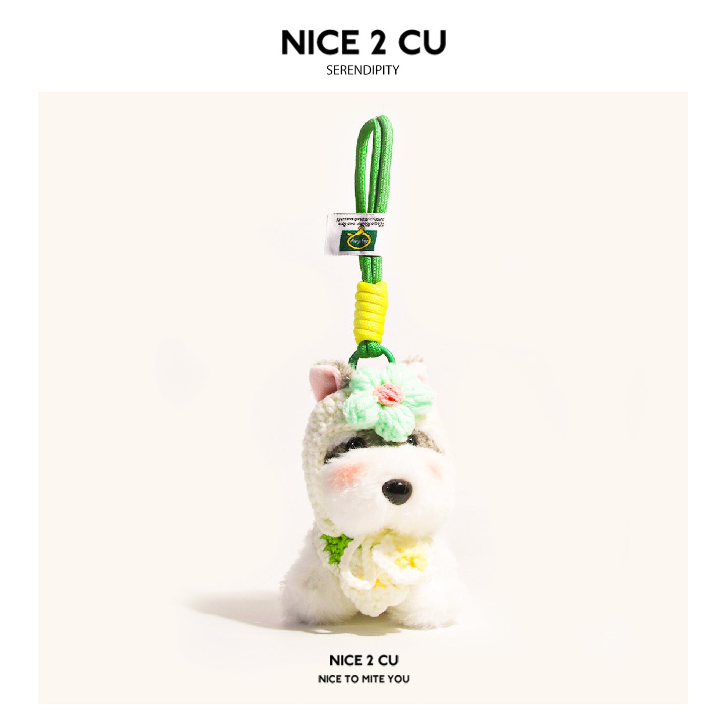 Cute Original Plush Puppy Schnauzer Doll Bag Pendant Keychain Accessory Best Friend Gift Couple