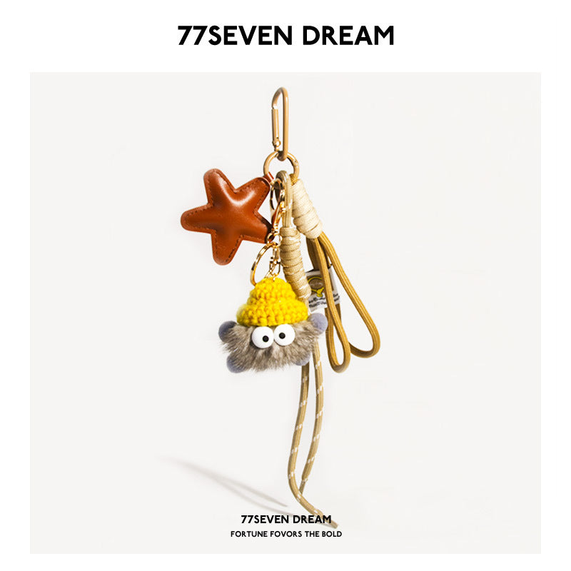 Melard Wind Star miu Bag Charm ins Cute Girl Bag Accessories Keychain Lanyard Hanging Ornament Gift