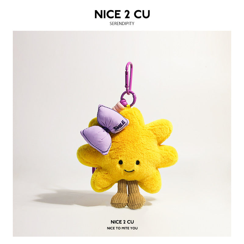 Super Cute Sunflower Backpack Plush Doll Pendant