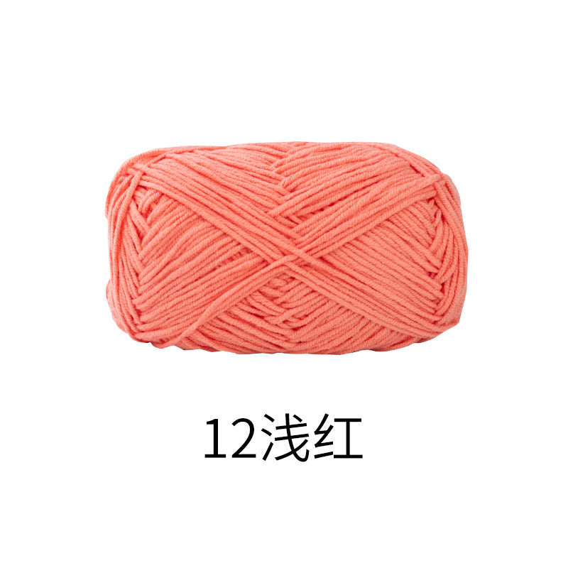 Snow Fairy Cute Doll No. 2 4-Ply Combed Cotton Milk Handmade Crochet DIY Knitting Kit Doll Yarn Ball