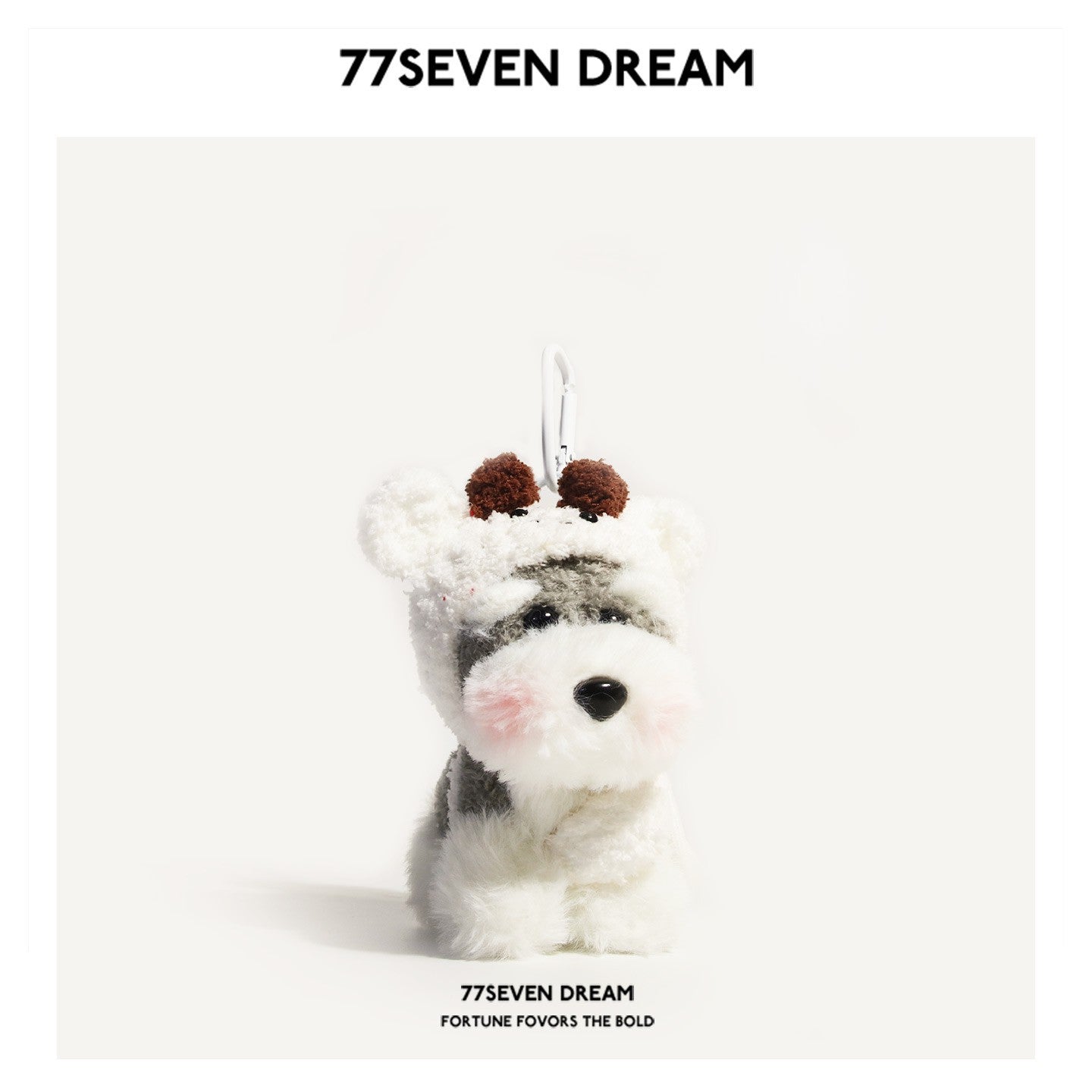 Cute Original Plush Puppy Schnauzer Doll Bag Pendant Keychain Accessory Best Friend Gift Couple