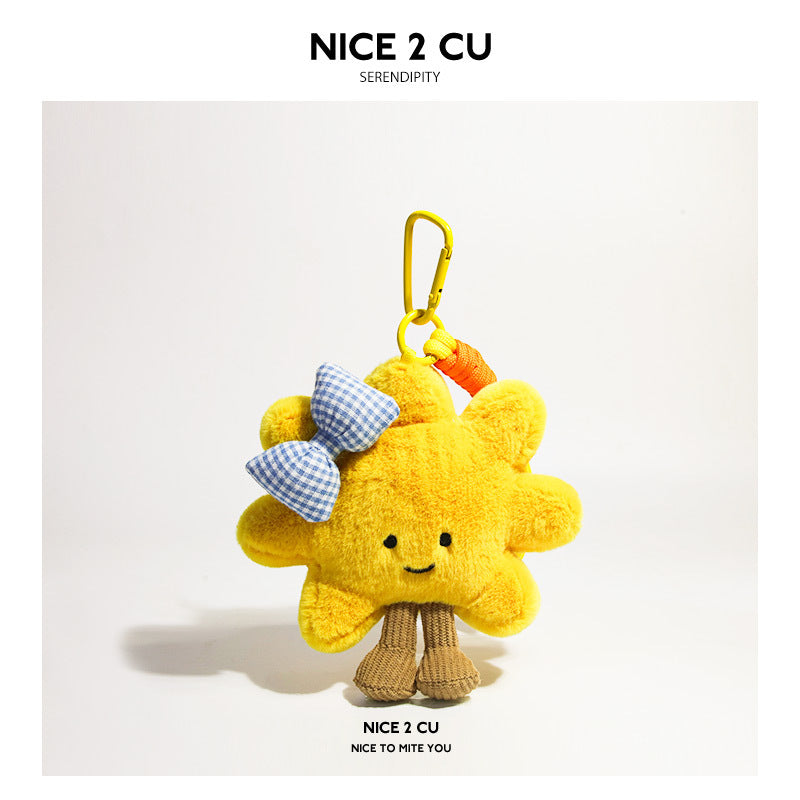 Super Cute Sunflower Backpack Plush Doll Pendant