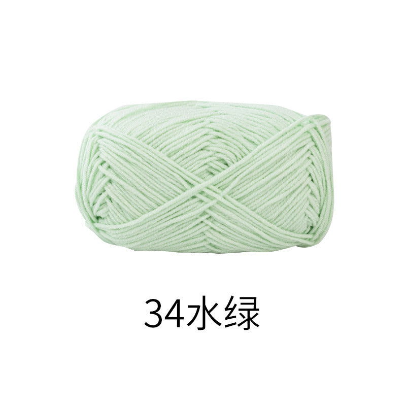 Snow Fairy Cute Doll No. 2 4-Ply Combed Cotton Milk Handmade Crochet DIY Knitting Kit Doll Yarn Ball