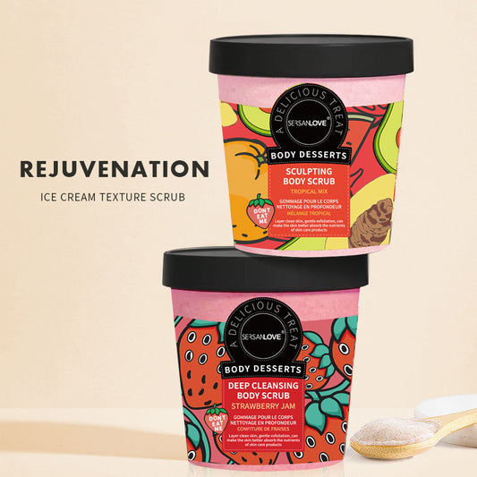 Luxurious Peach Exfoliating Ice Cream Body Scrub