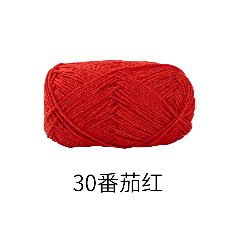 Snow Fairy Cute Doll No. 2 4-Ply Combed Cotton Milk Handmade Crochet DIY Knitting Kit Doll Yarn Ball