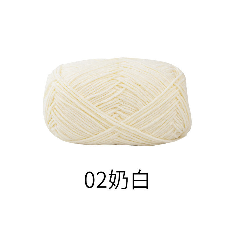 Snow Fairy Cute Doll No. 2 4-Ply Combed Cotton Milk Handmade Crochet DIY Knitting Kit Doll Yarn Ball