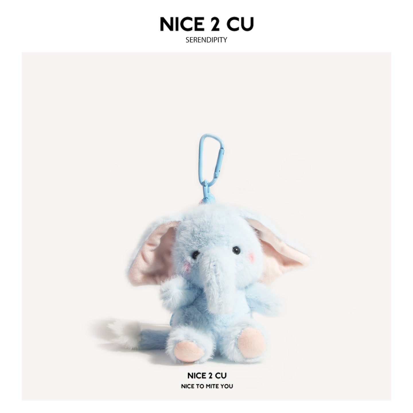 New Cartoon Fun Elephant Plush Toy Keychain Companion Doll Learning Partner Backpack Pendant Small Ornament