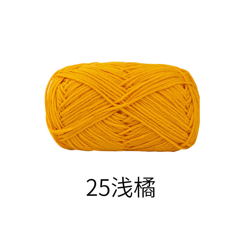 Snow Fairy Cute Doll No. 2 4-Ply Combed Cotton Milk Handmade Crochet DIY Knitting Kit Doll Yarn Ball