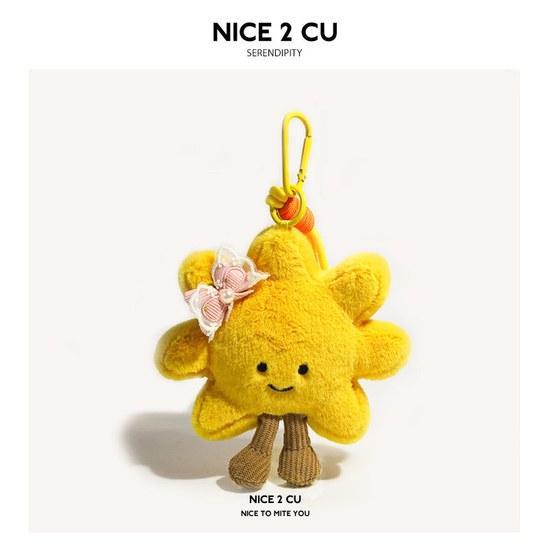Super Cute Sunflower Backpack Plush Doll Pendant